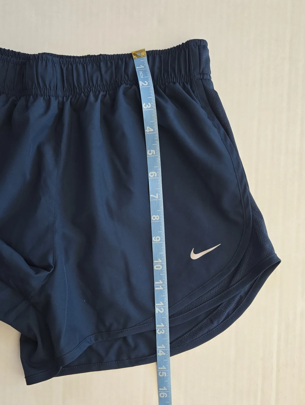 Nike Tempo DRI-FIT Women's Mid-Rise Lined Teal Athletic Running Shorts Size M